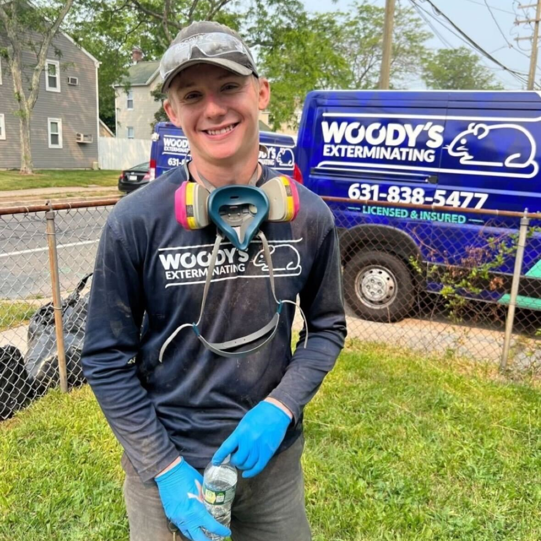 Happy pest exterminator man